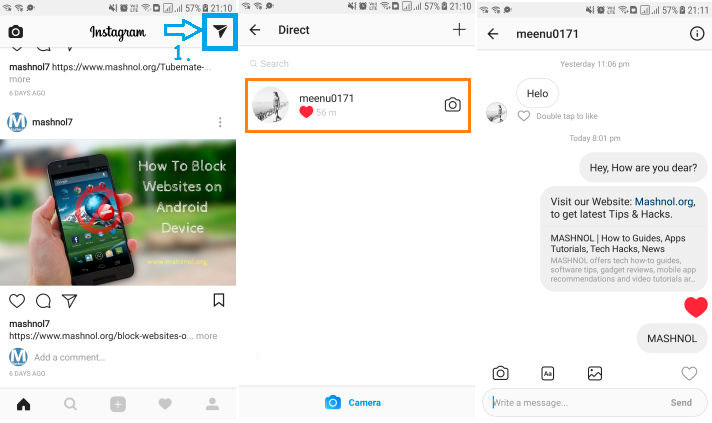 Cómo enviar mensajes directos en Instagram desde el PC